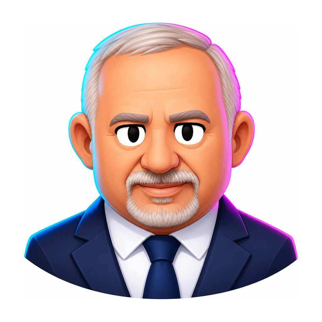איור מסוגנן של אביגדור ליברמן (איור, לא צילום)
