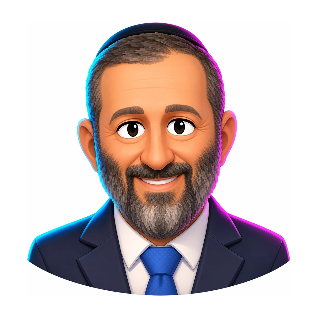 איור מסוגנן של אריה דרעי (איור, לא צילום)