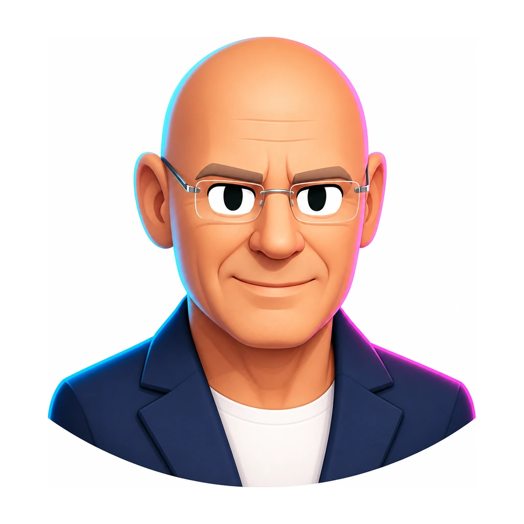 איור מסוגנן של נעם תיבון (איור, לא צילום)
